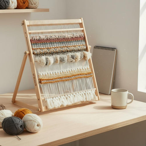 Wooden Weaving Loom Kit Polished Finish Tabletop Weaving Loom Tutorials