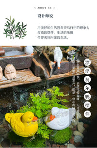 树脂仿真浮水鸭摆件花园庭院水池水缸水槽漂浮造景柯尔鸭装饰品.
