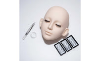 Eyelash Extension Practice Head Soft Gel Eyelash Extension Mannequin Skin-Tone