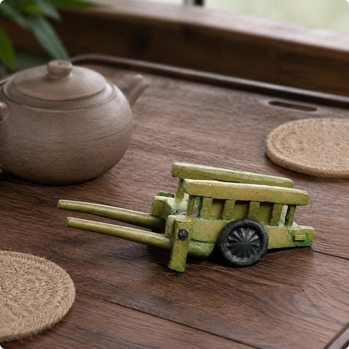 2 Pieces Bamboo Design Tea Pet Handmade Woven Wagon Ornament Long-Lasting