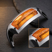 Fender Light with LED Bulbs Mirror Finish Motorcycle Fender Light Long-Lasting
