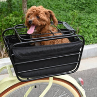 Dog Bike Basket with Metal Frame Sturdy Dog Bike Basket Safe for Bicycles