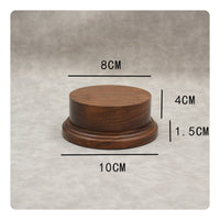 Bust Stand Stable Design Walnut Display Base Compact Size Wooden Pedestal Stand  Collector Cabinet