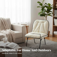 Foldable Handbag Chair Lightweight Collapsible Armchair Heavy-Duty Frame