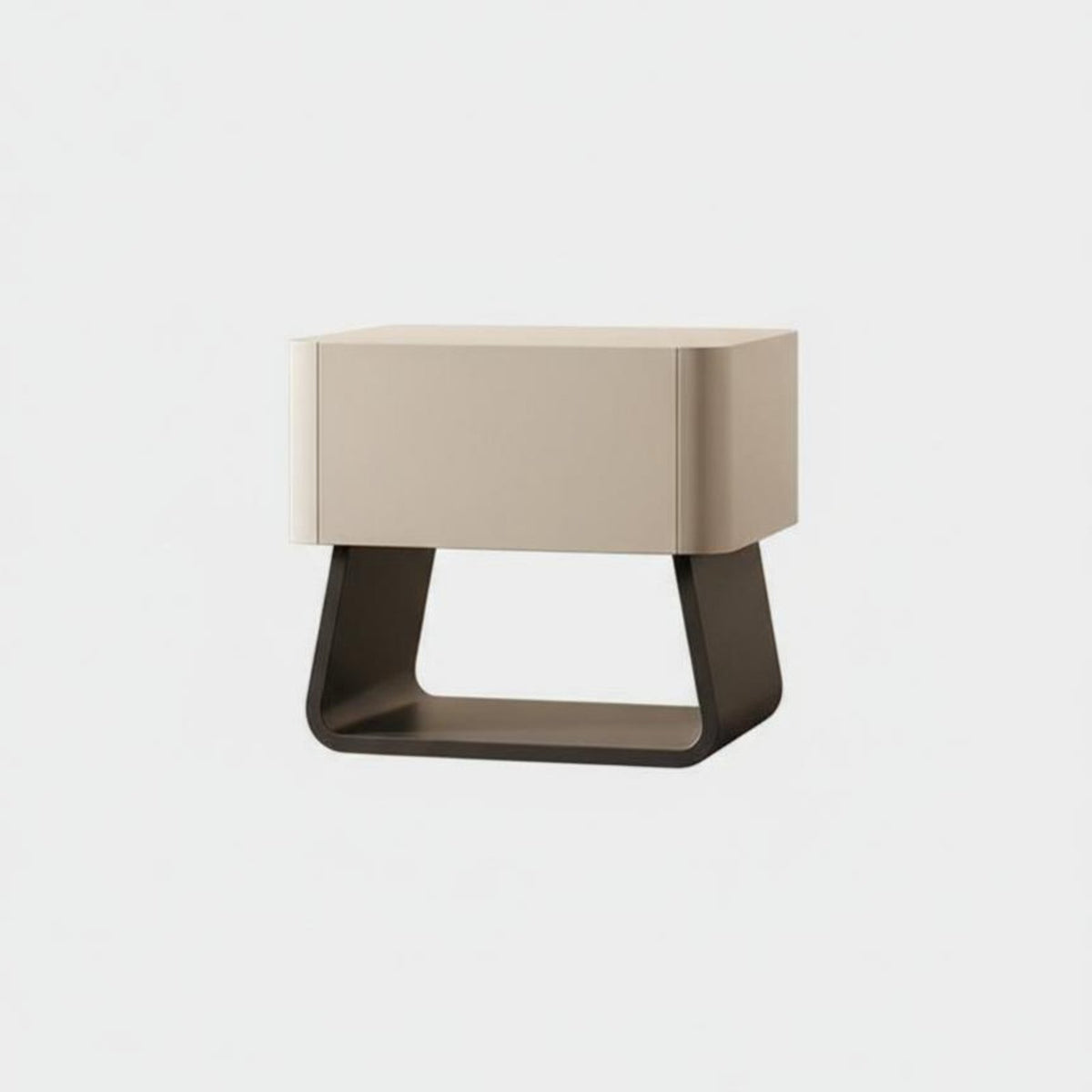 Storage Nightstand Italian aesthetic Shaped Bedside Cabinet Minimalist Design