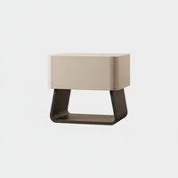 Storage Nightstand Italian aesthetic Shaped Bedside Cabinet Minimalist Design