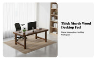 Two-Person Computer Desk Minimalist Design Workstation Spacious Workspace Home Office Furniture for Students, Remote Workers, Study Room, Bedroom