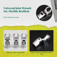 Universal Brake Line Wrench, Multi-Angle Open-End Tool, Automotive Repair, Quick Removal, precise Grip