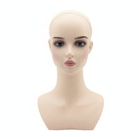 Mannequin Head with Shoulders Realistic Hair Head with Shoulders for Hairstylists, Home Styling