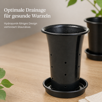 Orchid Pot with Drainage Holes, Tall Plastic Planter for Orchids, Breathable Design