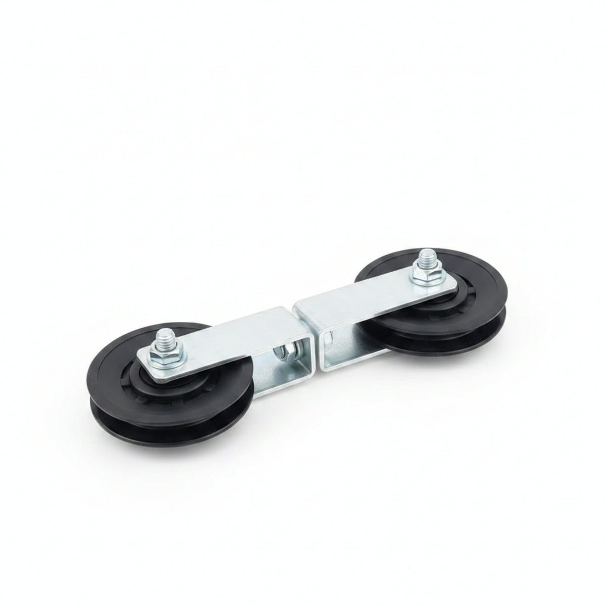 Exercise Gear Metal Bracket Sliding Pulley Assembly Smooth Rolling Double Pulley Heavy Duty DIY