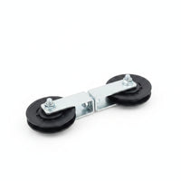 Exercise Gear Metal Bracket Sliding Pulley Assembly Smooth Rolling Double Pulley Heavy Duty DIY