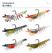 Lure Fishing Soft Bait Shrimp with Lead, Glow in the Dark
