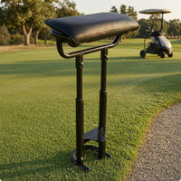 Black Golf Vehicle Rest Seat Rectangular Metal Frame Seat Compact Vehicle Seating Curved Curved Metal