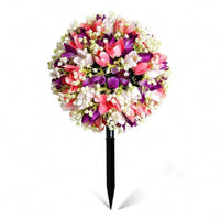 Topiary Ball Flowers with Ground Stake Outdoor Decorations
