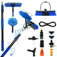 Solar Panel Cleaning Brush Set with Aluminum Telescopic Pole for High-Rise Cleaning