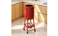 Vertical Standing Trash Bin with Shelf Compact Trash Can with Stand Space-Saving Garbage Can with Inner Inner Bin Modern for Dining Room