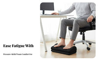 Improves Posture Under-Desk Footrest Non-Slip Design Angled Under-Desk Rest Padded pad Footstool Massage Surface for Remote Workers, Children, Shorter Individuals, Home, Study Area, Living Room, Gaming Setup
