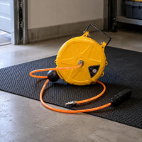 Self-Locking Mini Hose Reel Automatic Retracting Retractable Hose Reel Metal Handle Watering Gear Plastic Housing
