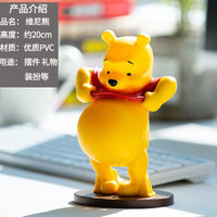 大肚子维尼小熊蛋糕装饰摆件小熊维尼大肚熊孕妇怀孕妈妈插件l