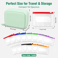 跨境爆款silicone storage bag便携旅行食品级硅胶收纳包厂家直销