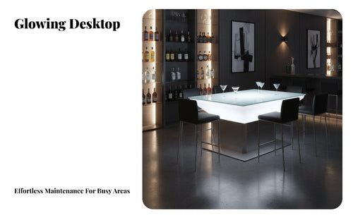 4 Lighting Modes Glowing KTV Table Controller Controlled LED Bar Table Modern Design Sturdy Construction for Nightclub Owners, Club Managers, Party Hosts, Nightclubs, Lounge, Parties, Restaurant