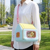 Parrot Travel Bag for Cockatiel and Parakeet Travel Bag, Bird Outing Bag with Standing Perch, Removable Tray and Shoulder Strap for Small Bird