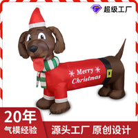 5FT LED Inflatable Dachshund Christmas Decoration with US Plug