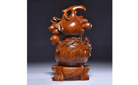 Gourd Ornament Artistic Gourd with Pedestal Natural for Entryway