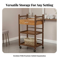 Cosmetic Station Trolley On Wheels Esthetician Rolling Cart 3-Tier Cosmetic Trolley Large Capacity Salon Instrument Stand