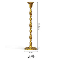 ins中古复古铁艺黑色蜡烛烛台摆件浪漫烛光晚餐装饰台座氛围家用