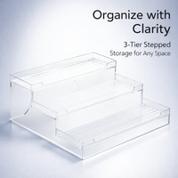Cupboard Organisers Seasoning Organizer, 3 Tier Freestanding Condiment Rack, Kitchen Counter Storage, Countertop