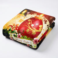 Funny Easter Flannel Blanket for Kids and Adults, Thick Couch Blanket for Sofa, Living Room, Birthday Bedroom Decor