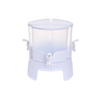 Triple Juice Container with Spigot 360° Rotation 3 Compartment Drink Dispenser Raised Base Refrigerator Cold Drink Pitcher for Kitchen