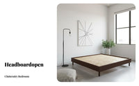 Floating Bed Frame Headboard-Less Bedroom Furniture Low height Mattress Support for partners, Minimalists, Apartment, Guest Room, attic