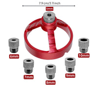 Single Hole Drill Guide Threaded Hole Positioning Jig Red Carpentry Accessory