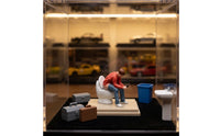 1/64 Miniature Man on Toilet 1:64 Scale Scene Prop Figurine Tiny Model Figures for Tabletop Display