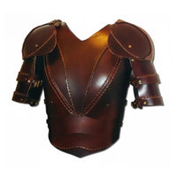Female Fighter Cuirass Vintage Look Medieval Leather Realistic Design Knight Chestplate for Cosplayers, LARPers, Themed Parties, Halloween