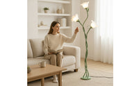 Flower Floor Lamp Curved Flower Standing Lamp Sculptural Decorative for Living Room, Bedroom