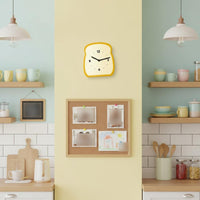 Bread Wall Timepiece Cute Home Accessory Battery Operated for Kitchen