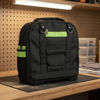 Boxy Tool Backpack Zippered Compartments Multifunction Tool Bag Reinforced
