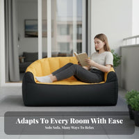 Highrear Beanless Chair Soft Fabric Cover Ergonomic Foam Lounger Fullphysique Support No Assembly Required for Students
