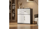 Locking File Cabinet Combination Lock Steel File Cabinet Three Drawers
