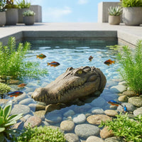 Floating Ornament Textured Water Feature Decor Gold Detailing for Pond