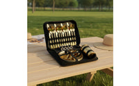 Stainless Steel Dining Cutlery Set Picnic Cutlery Set with Carrying Case Reusable Mess Kit for Camping, Picnics