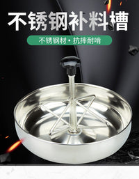 不锈钢补料槽仔猪采食料盆产床固定母猪保育添料槽养猪设备猪食槽