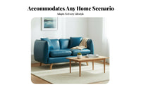 Small Space space-saving Wood Frame Leather Settee Minimalist Design centuryera and design Settee Modern visual and design Sofa Easy Assembly for Apartment Dwellers, homeowners, Office Managers, Study, Lounge Area, Bedroom