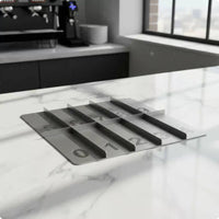 Numbered Drink Carrier Rack Low Profile Stainless Steel Drink Carrier Rectangular