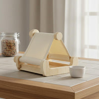 doubleUse Bird Nest Feeder Aesthetic Wooden Bird Hammock and Boredom Wooden Perch for Parrots, Small Birds, Garden