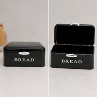 Vintage Metal Bread Box with Hinged Lid Sturdy Countertop Bread Keeper Rust-Proof Storage Container with Lid Food-Safe for Kitchen